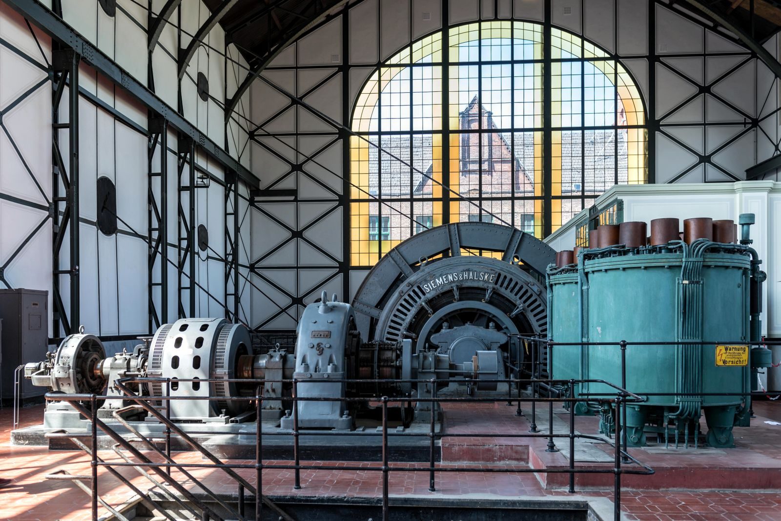 Turbine generator inside a power plant